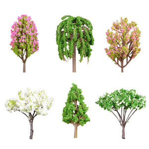 6pcs Ornaments Simulation Resin Cute DIY Plant Ornament Tree Plant Ornament Succulent Decor for Garden Home