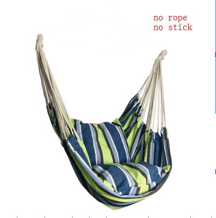 Hammock Hanging Rope Chair Garden Hanging Chair Swing Chair Seat with 2 Pillows for Garden Use (Stick not include)