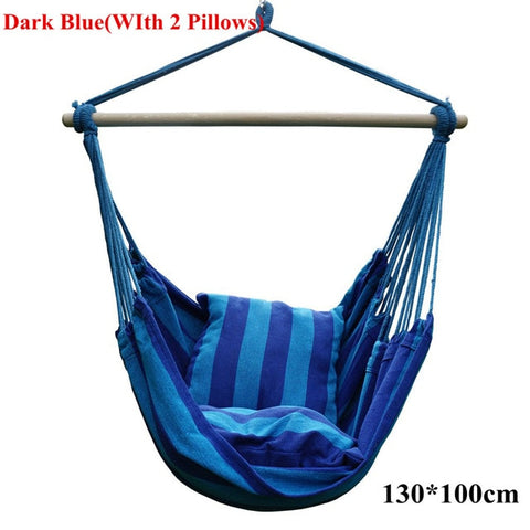 Garden Furniture Hanging Chair Hammock Rope Hanging Chair Seat Swing Chair with 2 Pillows for Indoor Outdoor Swing Chair