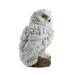 Owl Sculptures Shape Solar-Powered Waterproof lamp for Outdoor Yard Garden Lighting Decoration Bird Resin gardening Decor