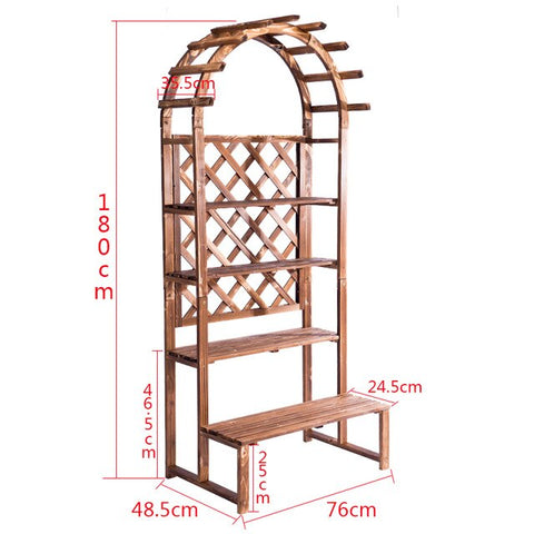 Floor flower stand wooden balcony flower rack solid wood flower rack indoor plant stand for living room flower pot plant rack