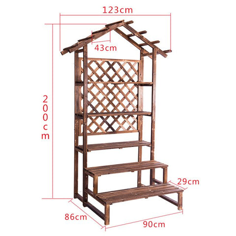 Floor flower stand wooden balcony flower rack solid wood flower rack indoor plant stand for living room flower pot plant rack