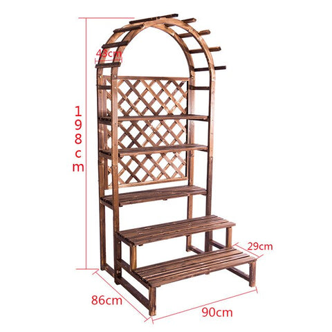 Floor flower stand wooden balcony flower rack solid wood flower rack indoor plant stand for living room flower pot plant rack