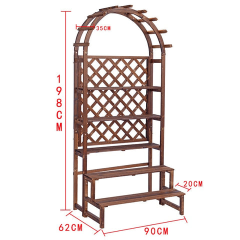 Floor flower stand wooden balcony flower rack solid wood flower rack indoor plant stand for living room flower pot plant rack