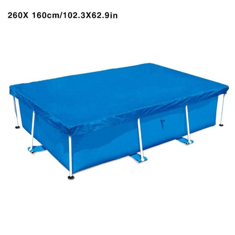 Lightweight Pool Cover Rainproof Protective Garden Thicken Home Keep Clean Rectangular Anti Dust Polyester Easy Use Above Ground