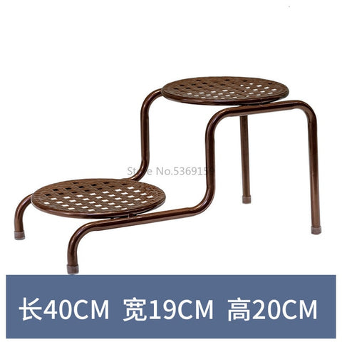 Iron Flower Rack Shelf Flower Rack Indoor Living Room Balcony Desk Flower Rack Multi-storey Floor-to-floor Flower Pot Rack