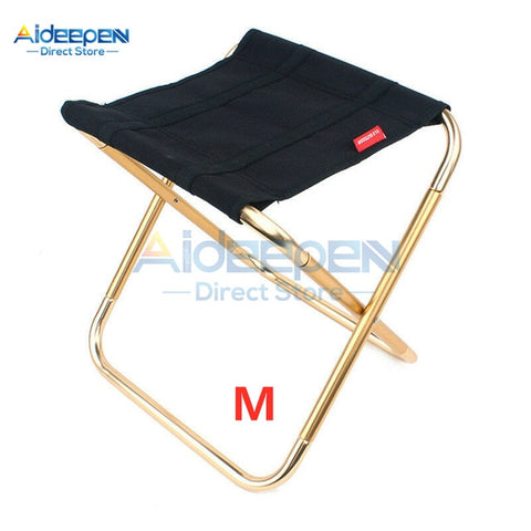 Aluminum Outdoor Folding Fishing Chair Ultra Light Weight Portable Folding Camping Picnic Stool Fishing Chair With Storage Bag