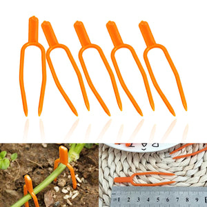 50pc Plastic Plant Clips Stolons Fixing Fastening Fixture Clamp Strawberry Fork Farming Clip Garden Tools