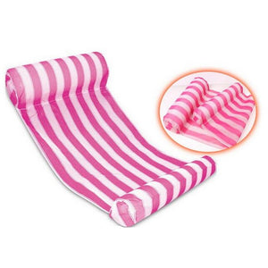 Stripe Floating Sleeping Bed Water Hammock Lounger Chair Inflatable Air Mattress Summer Holiday Swimming Pool Beach  Drifter