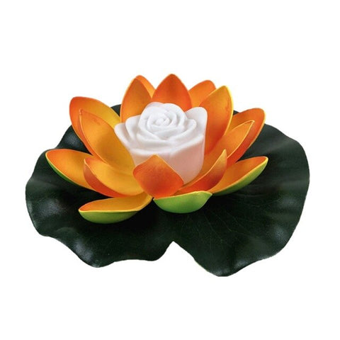 LED Energy Saving Lotus Lamp For Garden Pool Pond Fountain Decoration 18-28cm Artifical Floating Lotus Solar Powered Dropshippin