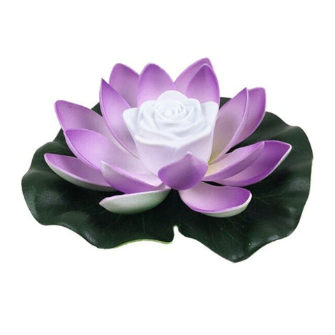 LED Energy Saving Lotus Lamp For Garden Pool Pond Fountain Decoration 18-28cm Artifical Floating Lotus Solar Powered Dropshippin