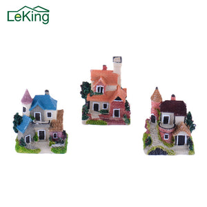 10 Styles Miniature Resin Castle House Micro Landscape Fairy Garden Cottage Decor Craft For Home Garden Decoration