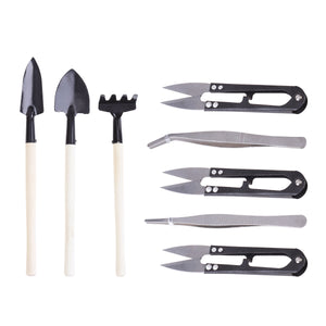 8Pcs Bonsai Set Kit Garden Tool Bud and Leaf Trimmer Set Mini Garden Hand Tools