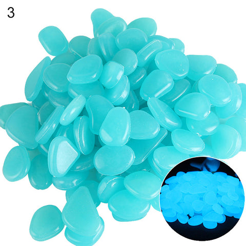 10Pcs Luminous Glowing Artificial Pebbles Stone Glow In The Dark Aquarium Fish Tank Bonsai Garden Decor Home Ornament