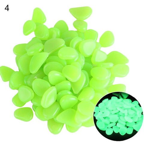 10Pcs Luminous Glowing Artificial Pebbles Stone Glow In The Dark Aquarium Fish Tank Bonsai Garden Decor Home Ornament