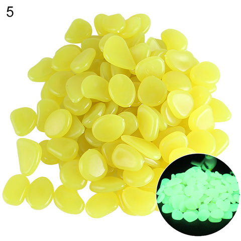 10Pcs Luminous Glowing Artificial Pebbles Stone Glow In The Dark Aquarium Fish Tank Bonsai Garden Decor Home Ornament