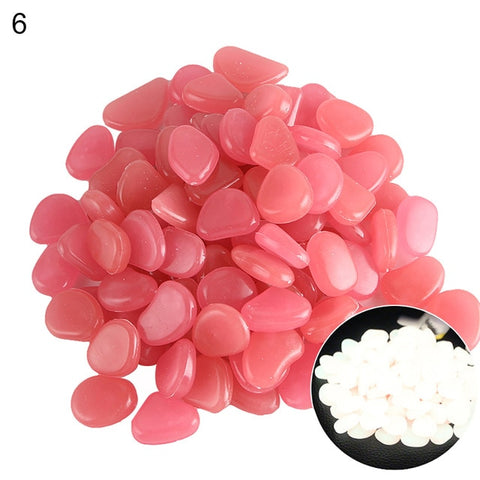 10Pcs Luminous Glowing Artificial Pebbles Stone Glow In The Dark Aquarium Fish Tank Bonsai Garden Decor Home Ornament