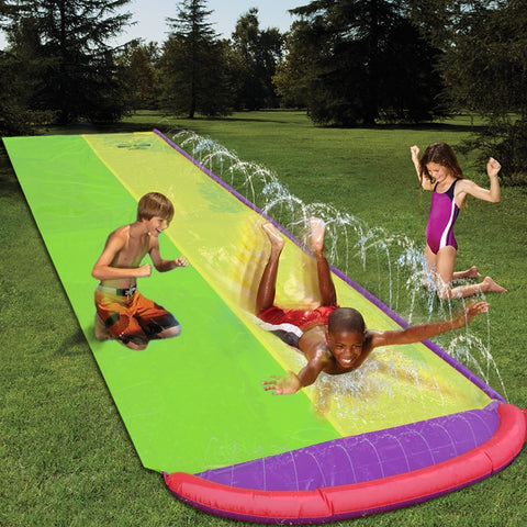 4.8m Giant Surf 'N Double Water Slide Inflatable Play Center Slide For Children Summer Backyard Swimming Pool Games Outdoor Toys