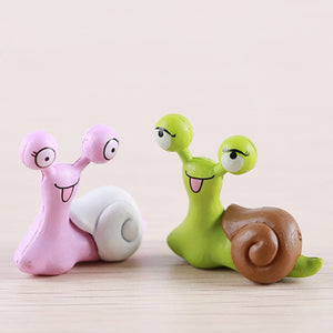 5PCS Miniature Snail Figurine Decor Fairy Garden Dollhouse Ornament DIY home decoration accessories Tools Supplies Figurine