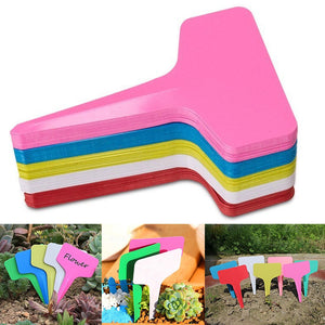 Flower Vegetable Planting Label Tools Farm Garden Seedling Tray 20pcs Gardening Plant T Shape Waterproof Tags Mark Garden Tools